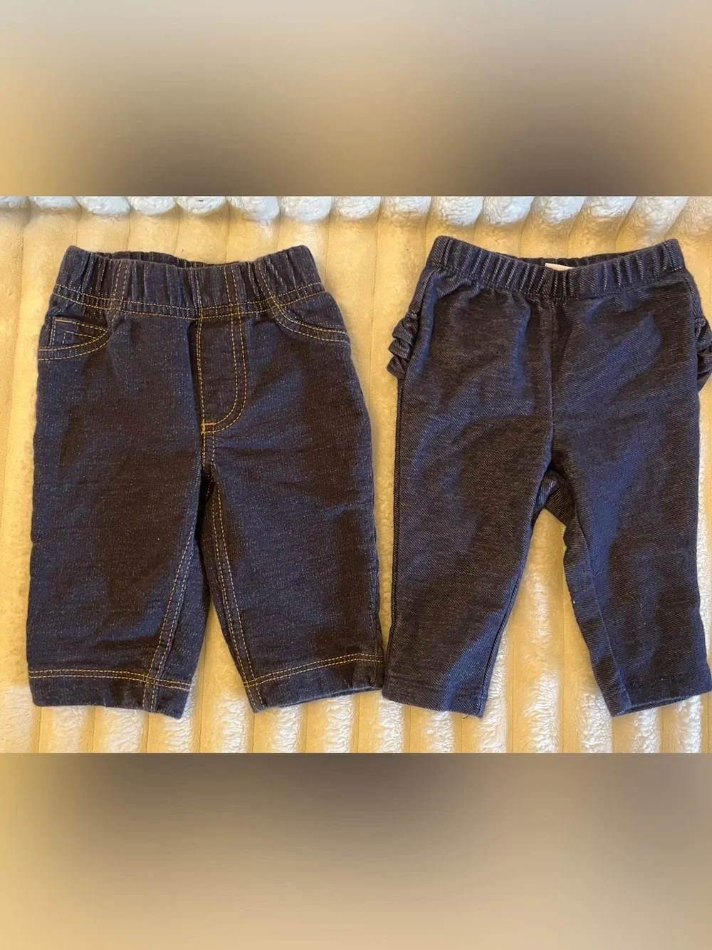 Infant Dark Navy Knit Pants Duo